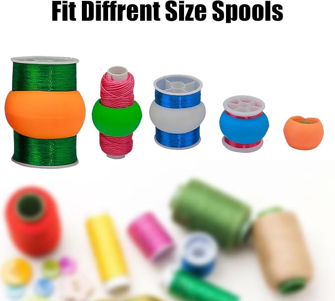 Fbshicung 200pcs Upgraded Thread Holders Compatible with Larger Spool Huggers-Keep Thread Spool Neat and Organized for Sewing and Embroidery Machines
