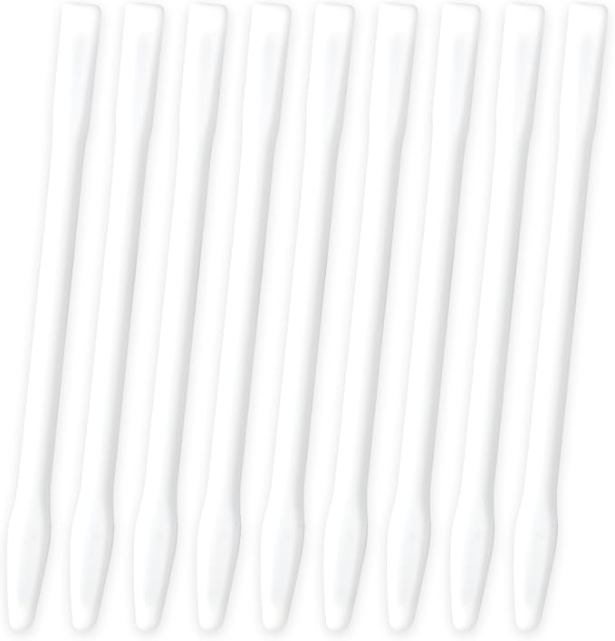 Gartful Colored Silicone Stir Sticks, Epoxy Resin Mixing Sticks Reusable Stirring Rods for Art Supplies, DIY Crafts Resin, Paint Mixing, Craft Supplies, Tumbler Making, Face Mask Spatula,White