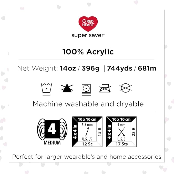 RED Heart Super Saver Jumbo Yarn, Macaw
