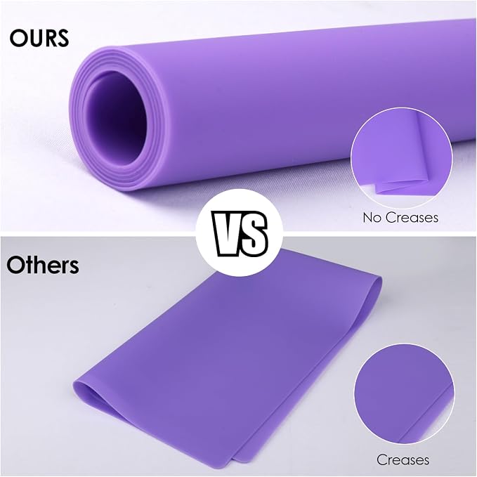 Extra Large Silicone Mats For Kitchen Counter, 27.6'' x 16'' Nonskid Silicone Placemats for Kids, Nonstick Purple Silicone Mat for Baking Crafts, Silicone Dab Mat Heat Resistant, 1Pack