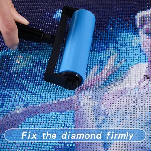 LYMUSUMI 61PCS 5D Diamonds Art Accessories and Tools Kits with Diamond Painting Roller and Diamond Art Storage Box for Adults or Kids（Blue）