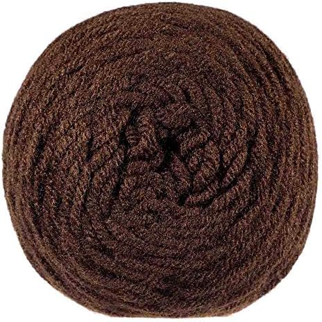 Craft County Size 4 (Medium) 100% Acrylic Fiber Yarn – Variety of Color and Pattern Options – for Crochet, Knitting, and Weaving (Coffee)