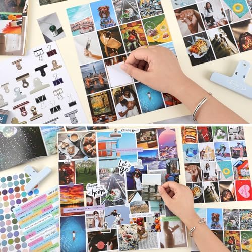 emmoolife Vision Board Book for Black Women, Vision Board Kit 1400+ Inspirational Pictures Quotes & Stickers, Magazine for Vision Board & Collage Book, Realize Dreams & Create Life Goals