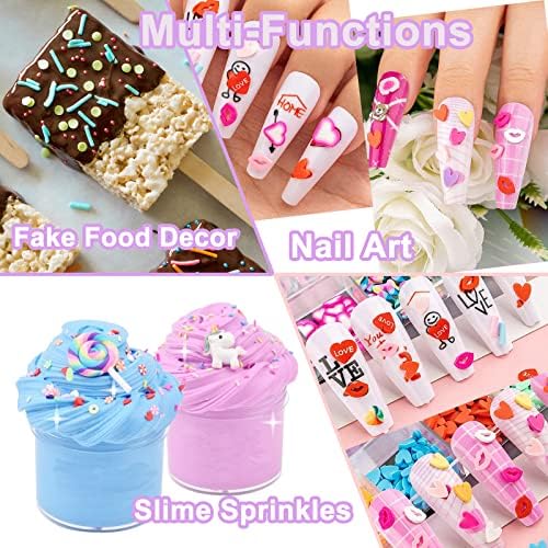 LIKETURE Fake Sprinkles 110g Polymer Clay Sprinkles Fake Candy Sprinkles Faux Sprinkles for Resin Slime Craft Plastic Sprinkles for Nail Art Phone Case DIY Shaker Card Filler (Multi-color Mouse-110G)