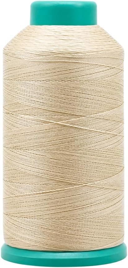 Mandala Crafts Size 69 210D T70 White Cream Bonded Nylon Thread, 6000 YDs
