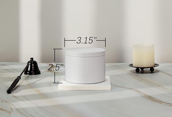 Aroparc White Candle Tins - 8oz, 24 Piece, Straight Sided Bulk Candle Containers for Candle Making Supplies (Pack of 3)