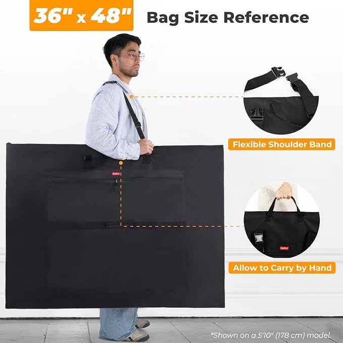 Nicpro Light Weight Art Portfolio Bag, 36x48” Waterproof Art Portfolio Case