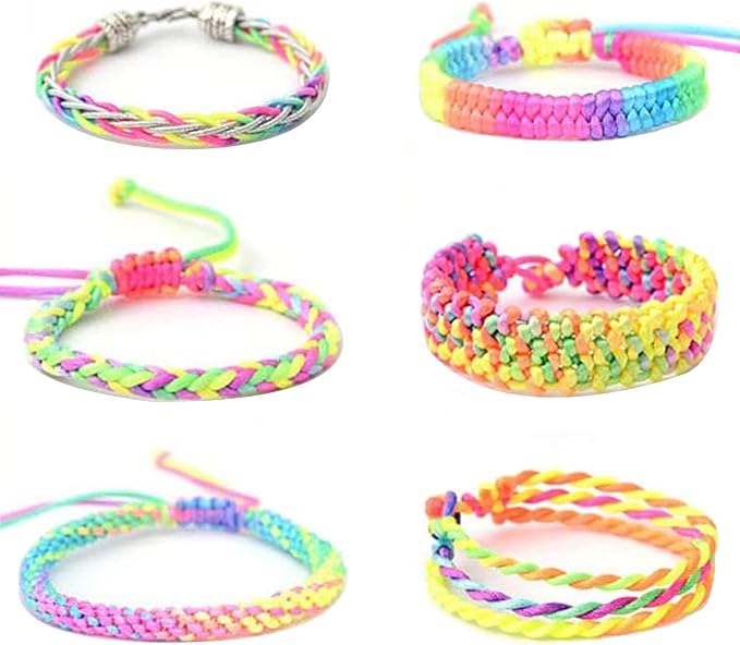 LUSTEMBER 1mm Stretchy Bracelet String, Sturdy Rainbow Elastic String Elastic Cord for Jewelry Making, Necklaces, Beading and Crafts (Pack of 2)