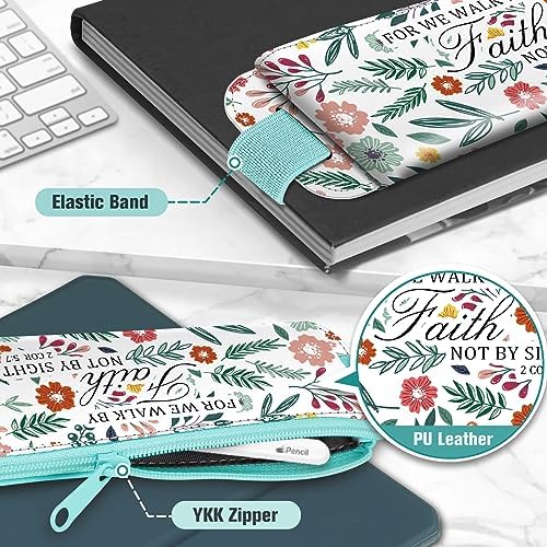 FINPAC 2-Pack Elastic Pen Holder for Notebook Leather Pen Holder
