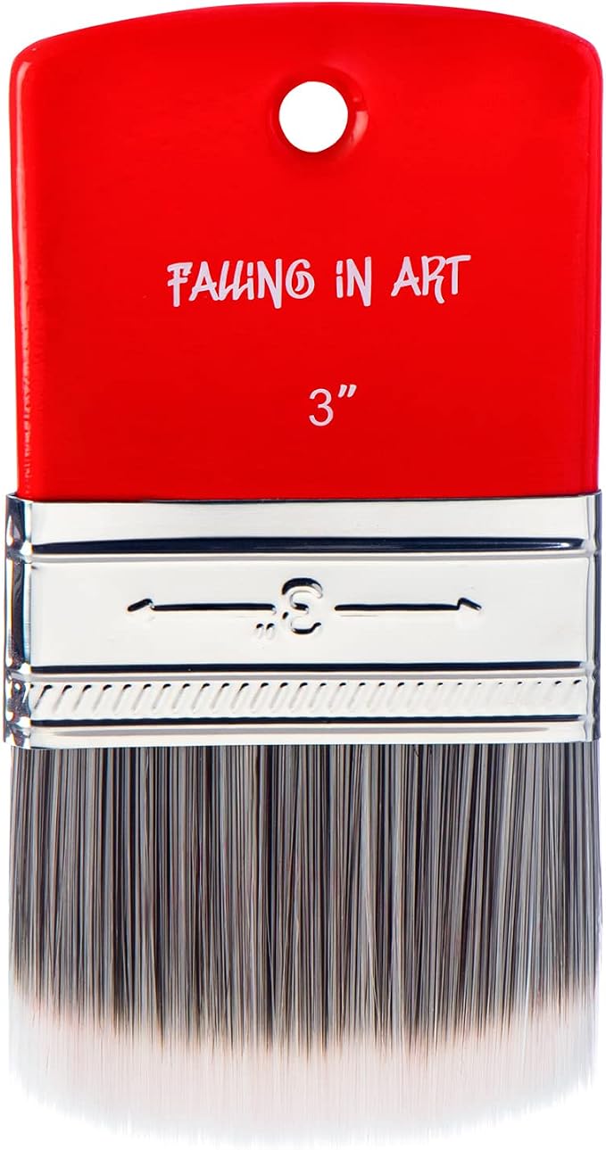 Falling in Art 3 Inch Filbert Paddle Paint Brush | Scale Brush, Blending Paint Brush for Oil and Acrylic Paints