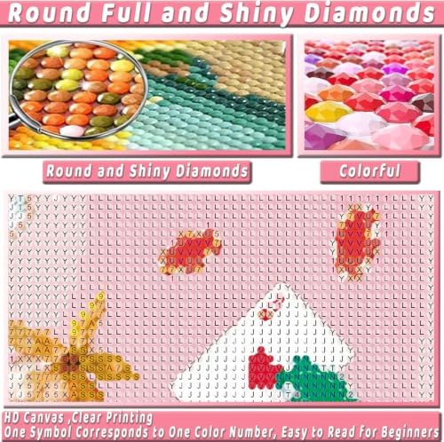 Pink Poker Diamond Art Kits for Adults Diamond Painting Kit for Beginner