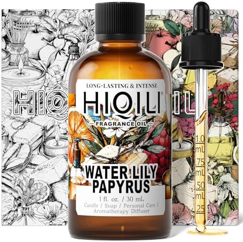HIQILI Water Lily Papyrus Fragrance Oil for Soap, Candle & Perfume