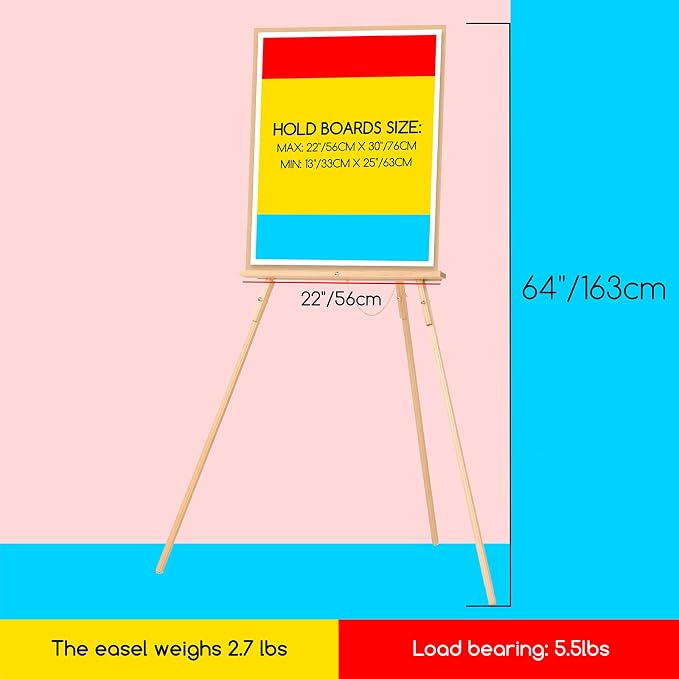 MEEDEN Wood Easel Stand for Display: Wooden Display Tripod Stand for Poster