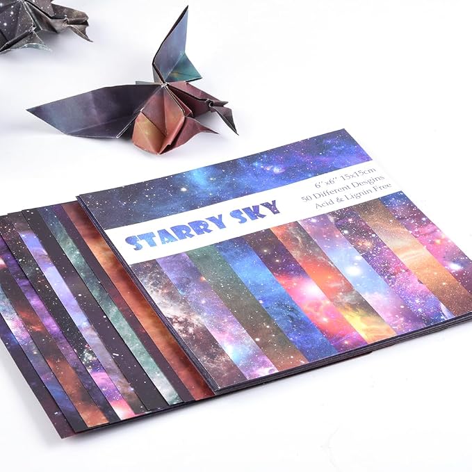 10 Different Packs Full Collection Origami Paper, 6-Inch Double Sided Color | 70GSM Colorful Paper,Various Pattern Origami Set,DIY Hand Crafts Kit,Arts Creativity,Easy to Fold,No-Fading