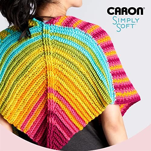 Caron Simply Soft Paints Yarn for Crocheting, Oceana, 3-Pack