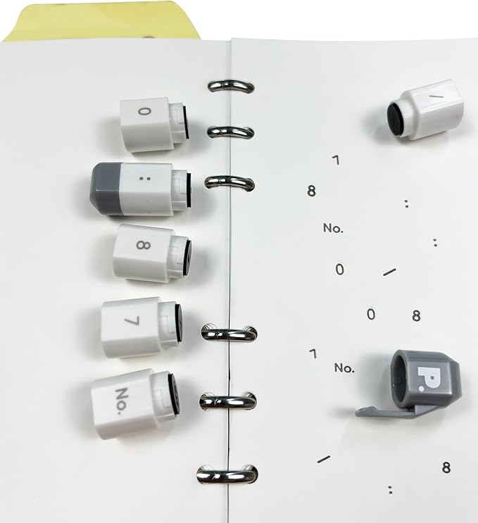 6-in-1 Retractable Pre-Inked Pen Roller Stamp – Rotatable & Detachable Self-Inking Stamp with 6 Patterns – Includes Numbers 7-0 & Symbols，Perfect for Teachers, Planners, Grading, Bullet Journaling