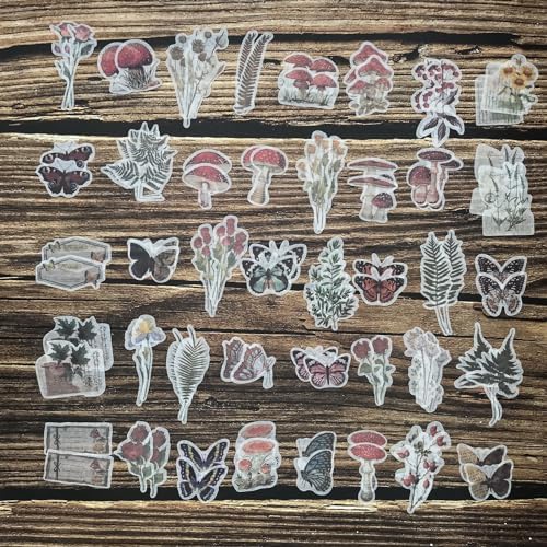 Esweny 200PCS Vintage Scrapbooking Supplies Kit for Journaling, Scrapbook Sticker Paper Pack for Junk Journal Planners Aesthetic Cottagecore Room Decor Wall Art Collage Album (Nature)