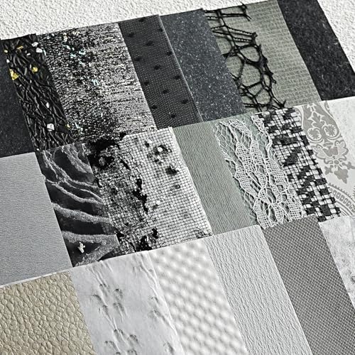30 Pcs Handmade A5 Textured Scrapbook Paper and Mesh, Junk Journal Supplies