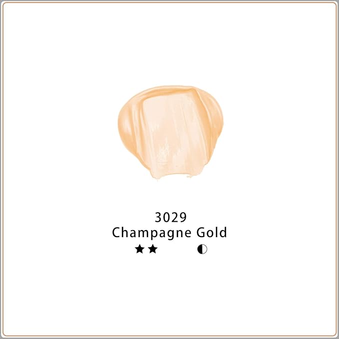 Artecho Champagne Gold Acrylic Paint 120ml /4.05oz Tube | Semi Glossy Finish, High Pigment Rich Color Craft Paint for Canvas, Rocks, Wood, Fabric, Ceramic, Non-Toxic