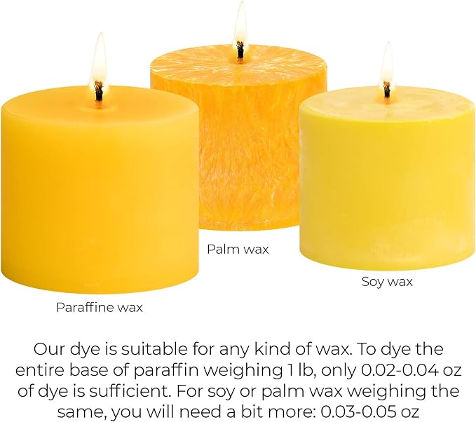 Yellow Candle Dye 2oz for Soy Candle Making – Concentrated Wax Color Chips | Highly Concentrated Candle Wax Dyes – Candle Shop Premium Color Dye Chips for Soy Wax, Beeswax, Paraffin