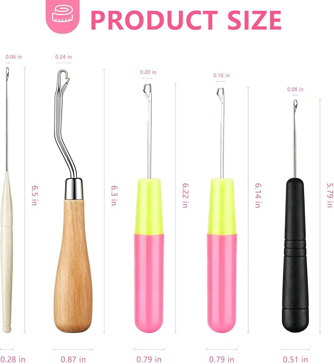 SWEET VIEW Crochet Needles for Hair