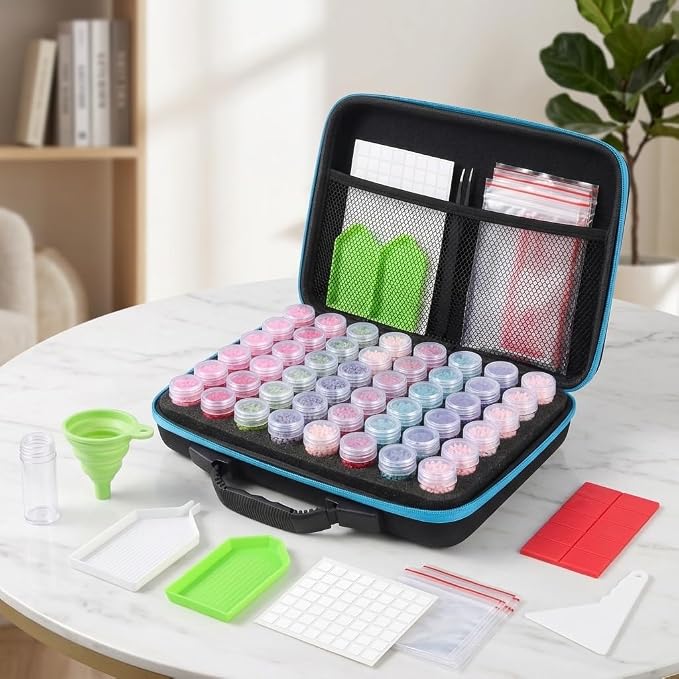 MERATIA Diamond Art Storage Organizer, 60 Jars with Accessories