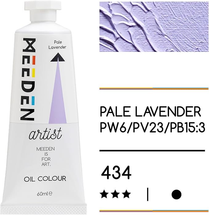 MEEDEN Artist Grade Oil Paint: Pale Lavender - 60ml/2oz Tube | Professional Art Paints and Supplies for Canvas Painting
