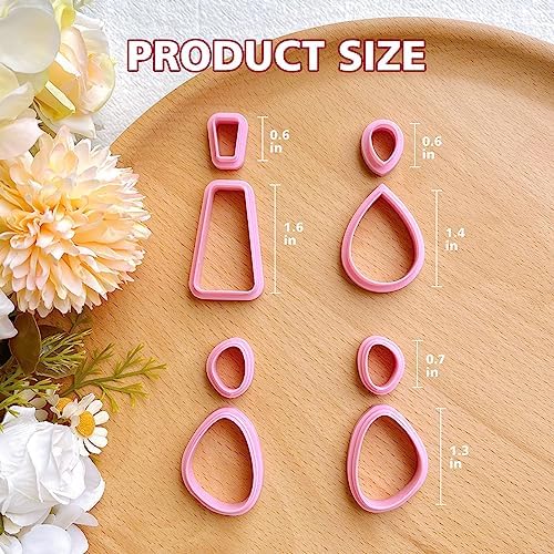 Keoker Polymer Clay Cutters, Clay Cutters for Polymer Clay Jewelry, Basic Polymer Clay Cutters, Clay Earrings Cutters.