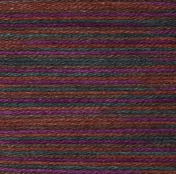 KCS Big skeins of 25 Meters Size 25 Color Variegated Cross Stitch Stranded Threads,6 skeins,4522