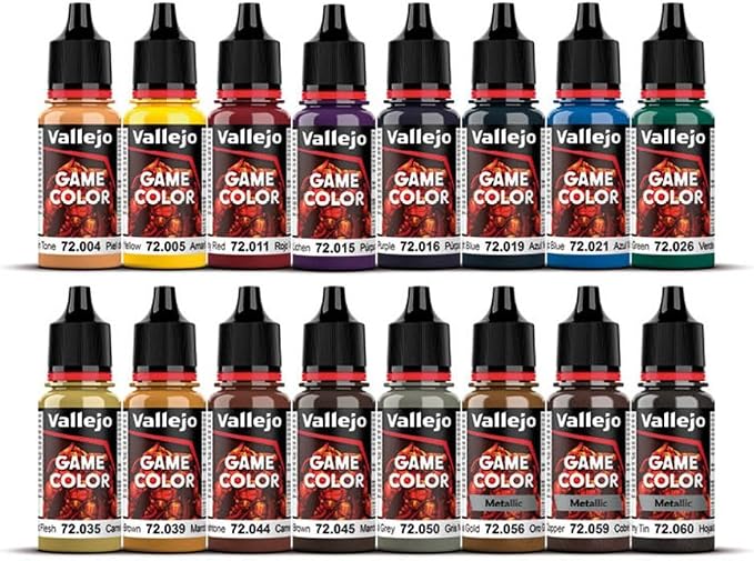 Vallejo - Game Color Advenced Set | Advenced Set for Fantasy and Wargame Figures | 16 Bottles x 18 ml (0.60 fl.oz.)
