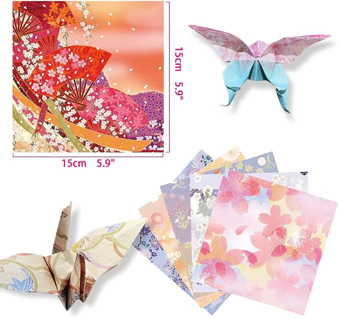 6x6" Origami Paper,50Sheets Double Sided Colored Paper,Square Craft Paper