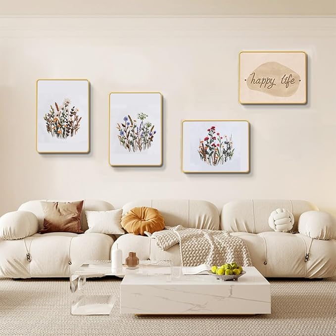 COCOMOX Floral Embroidery Kit for Beginners, Cross Stitch Practice Kits | 3 Differnt Flower Pattern, Hand Craft DIY Gift Kits, Easy to Follow with Instruction and Video