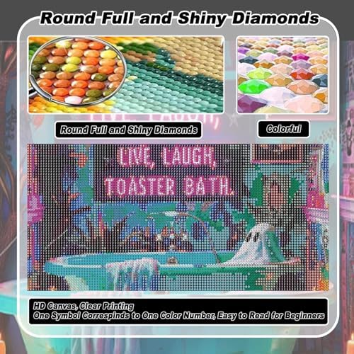 VeGuude Halloween Diamond Art Kits for Adults Home Wall Decor Gift 16x12 in