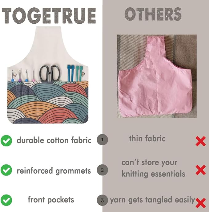 TOGETRUE Yarn Bag, Knitting Crochet Tote Bag, Yarn Storage Bag Organizer