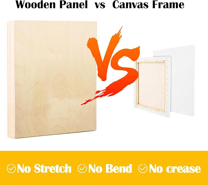 Falling in Art 2 Pack 16x20'' Unfinished Gallery Birch Wood Canvas Panels
