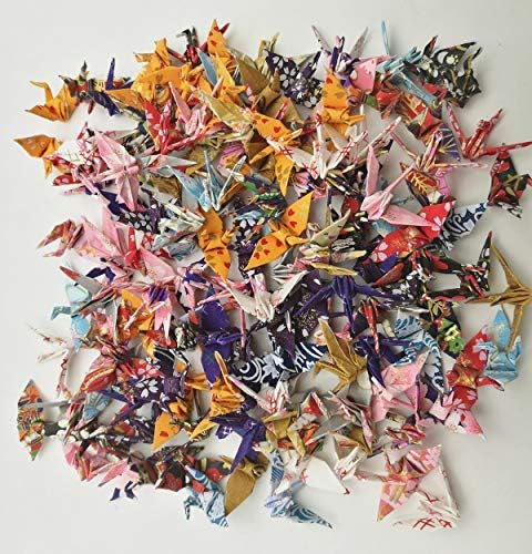100 Origami Paper Crane Washi Paper Origami Crane Different patterns Japanese Print Made of 3.81cm 1.5 inches for Wedding decor Origamipolly
