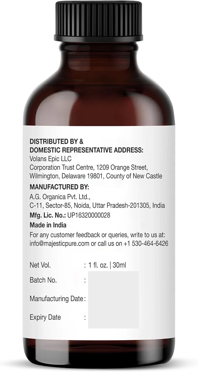 Majestic Pure Essential Oil with Glass Dropper - 100% Pure and Natural - Essential Oils for Diffuser, Aromatherapy, Soap and Candle Making, Geranium Essential Oil, Geranium Oil, 1 Fl Oz (Pack of 2)