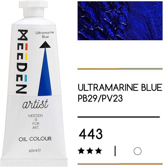 MEEDEN Artist Grade Oil Paint: Ultramarine Blue - 60ml/2oz Tube | Professional Art Paints and Supplies for Canvas Painting