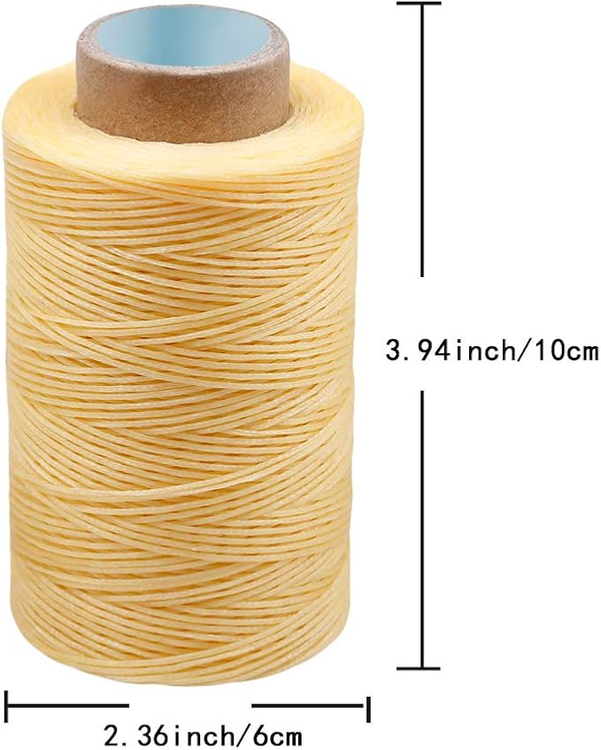 284Yards Leather Sewing Thread Waxed, Waxed Polyester Cord, Wax String | Waxed Thread for Bookbinding, Upholstery Thread Heavy Duty, Wax String for Leather Craft DIY/Bookbinding/Shoe Repairing