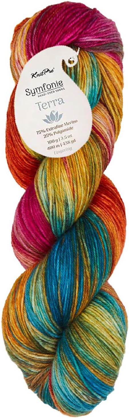 KnitPro Symfonie Fingering Weight Merino Wool Yarn 100g, Dragon Vine