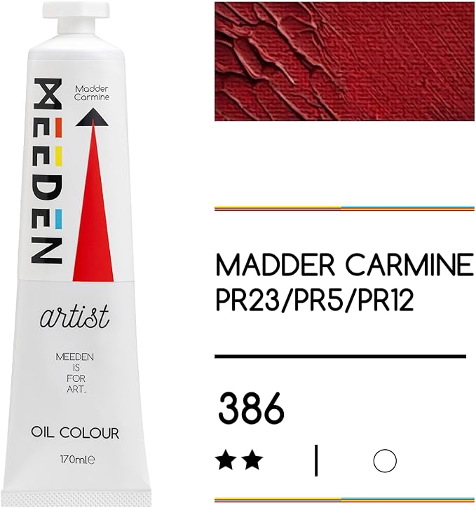 MEEDEN Artist Grade Oil Paint: Madder Carmine - 170ml/5.7oz Tube | Professional Art Paints and Supplies for Canvas Painting