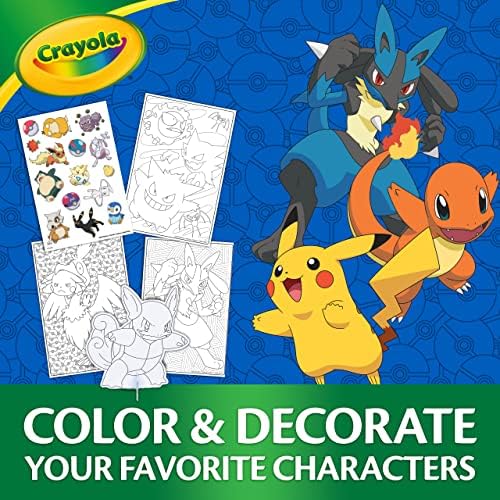 Crayola Pokémon Squirtle Coloring Art Case (71+ pcs), Kids Art Set, Coloring Pages and Markers, Pokemon Toys, Gift for Kids, 4+