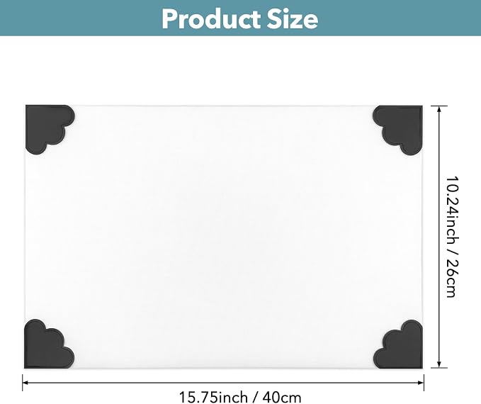 BAOFALI 5Pcs/Set Non-Stick Craft Mat; Heat Resistant Media Surface Mat with Weighted Reinforced Corners for All Stamping, Ink Blending, Stenciling Scrapbooking Craft Projects (15.75x10.24inch)