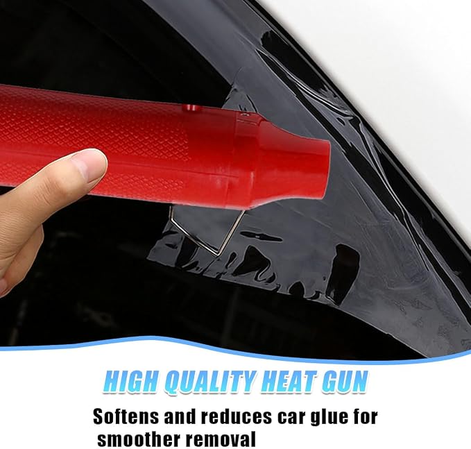 Mini Heat Gun - 220V 300W Portable Handheld Hot Air Gun Tool for DIY Craft Embossing - Electric Heating Tool with Stand & Power Cord for Car Vinyl Wrap/Shrink Wrapping PVC/Drying Paint(Red)