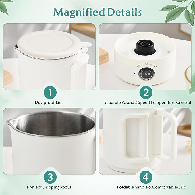 AOTOIE Wax Melter Kit for Candle Making, Large Candle Melting Pot, DIY Candle Making Supplies for Woman, Included Candle Wicks, Wick Stickers, Centering Device, Stirring Spoon, Mothers Day Gifts