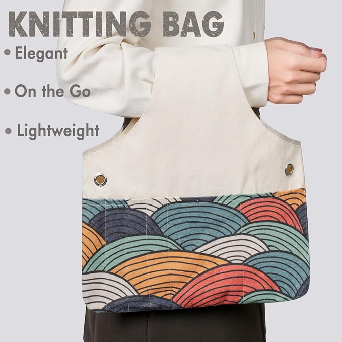 TOGETRUE Yarn Bag, Knitting Crochet Tote Bag, Yarn Storage Bag Organizer