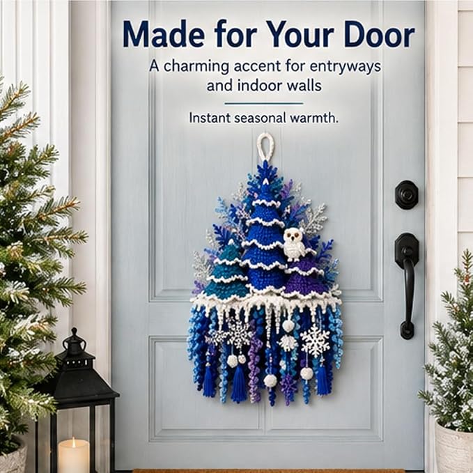 DIY Seasonal 3D Crochet Door Hanger Kit Collection, Handmade Wall Hanging