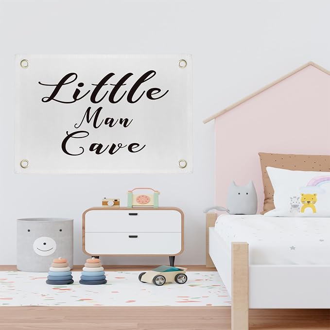 Premium Blank Canvas Banner 30"x20"| 12oz Fabric Canvas Banner Wall hanging Art for DIY Kids Room Decor, Birthday Backdrops & Educational Play | Safe for Toddlers & Infants & Nursery