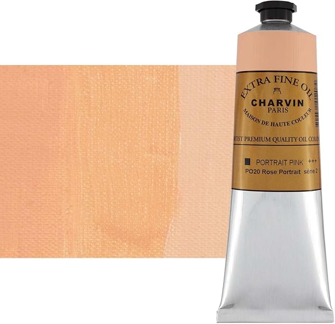 Charvin Extra Fine Oil Paint, Portrait Pink 150 ml - Triple-Milled, Rich Texture, Poppy Oil-Based, Light-Fast, Handmade, Archival Quality