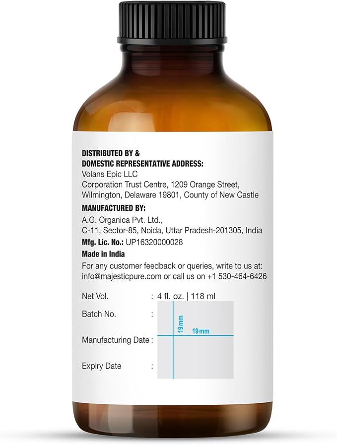 Majestic Pure Brazillian Orange Essential Oil for Diffuser - 4 Fl Oz | 100% Pure and Natural - Essential Oils with Glass Dropper for Aromatherapy, Soap and Candle Making, Massage, Orange Oil